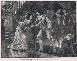 Carlo accoglie la sua regina in Inghilterra 1625 da Gordon Frederick Browne